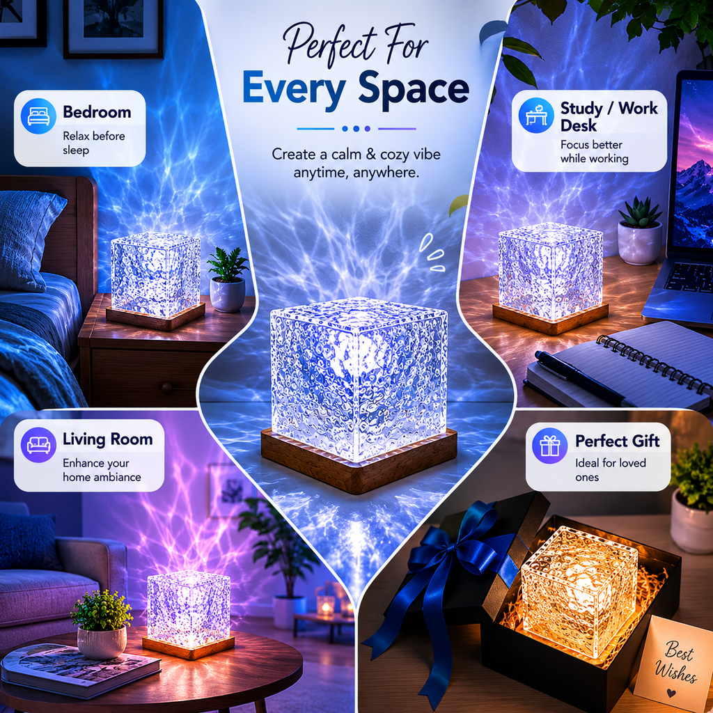 Aurora Wave Ambient Crystal Lamp