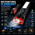 8-in-1 Rechargeable LED Torch Flashlight