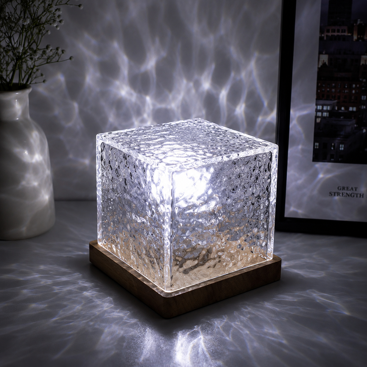 Aurora Wave Ambient Crystal Lamp