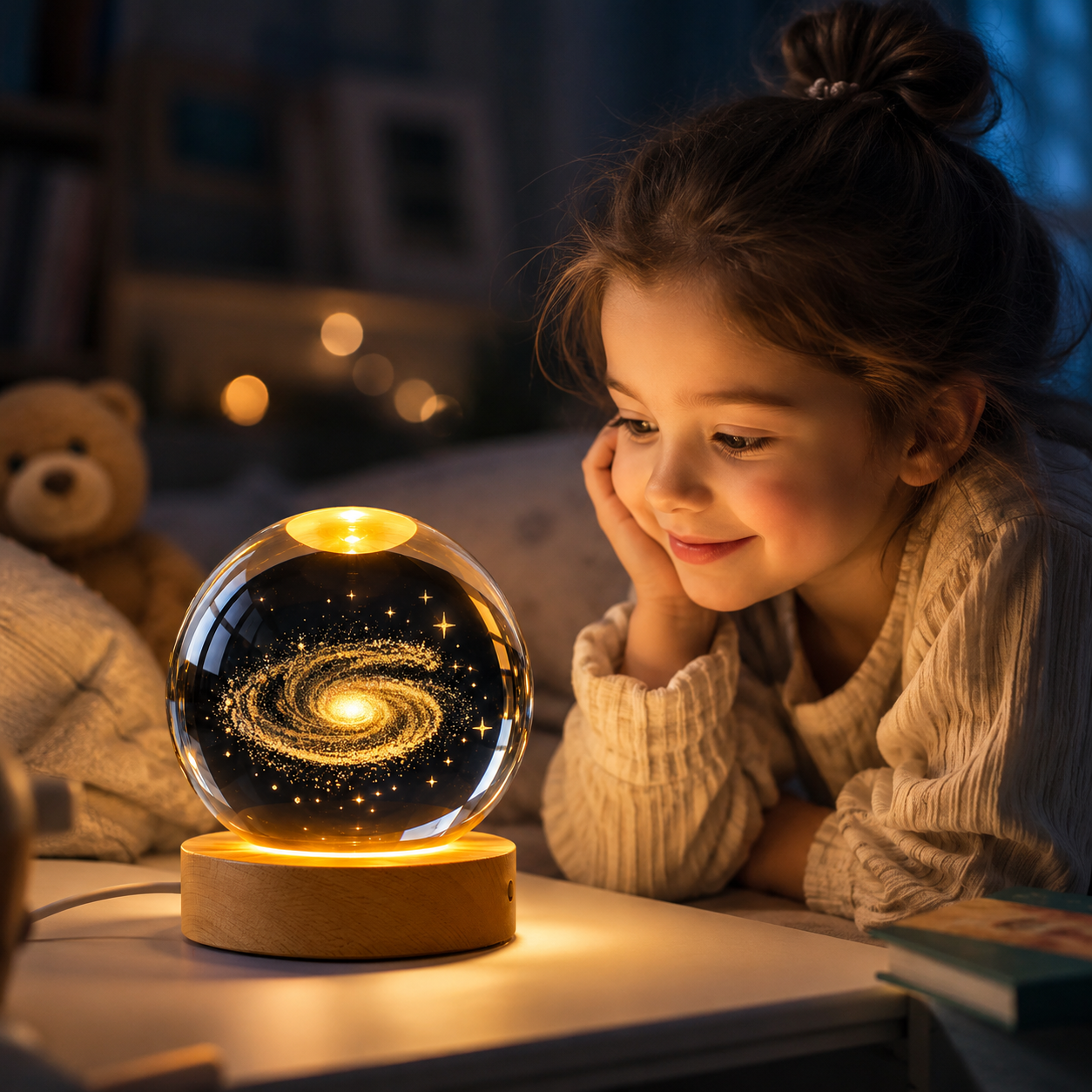 Luxury Crystal Globe Night Lamp