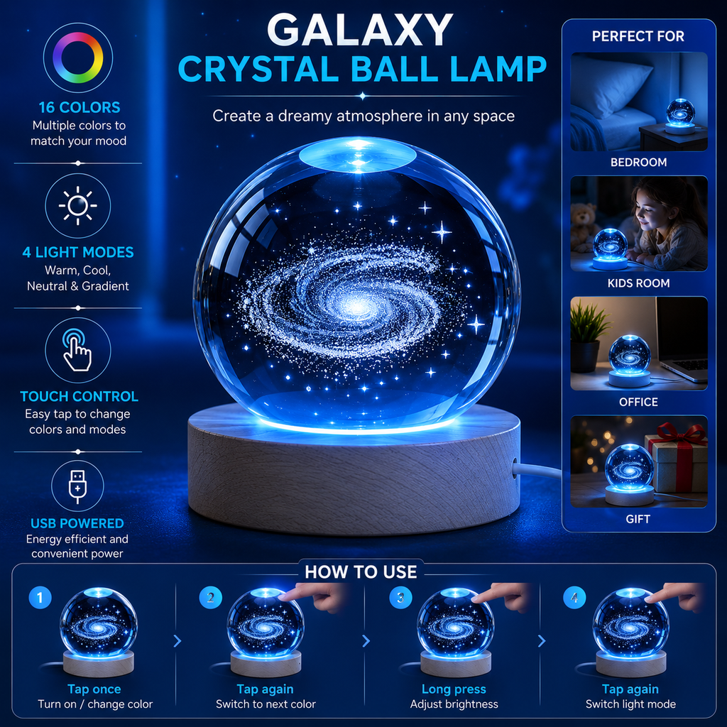 Luxury Crystal Globe Night Lamp