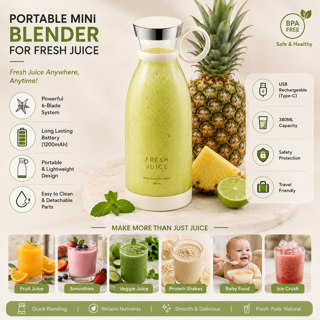 Portable Mini Blender for Fresh Juice