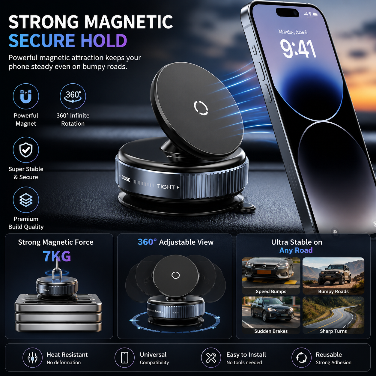 Premium Magnetic Phone Holder